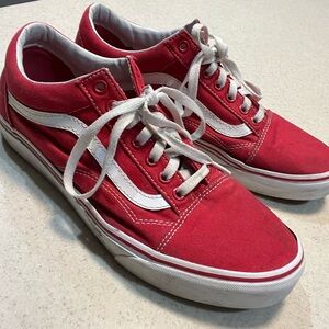 Vans White and Red Sneakers
